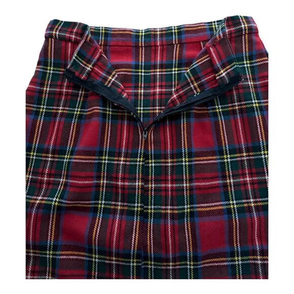 Vintage 70's handmade Red Plaid Tartan high waisted A line skirt size 8-10 - Picture 9 of 12